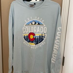 Coconut Creek Trading Company Colorado Pale Blue Men’s Long Sleeved Shirt L